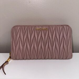 Miu Miu Matelassé Long Wallet